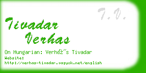 tivadar verhas business card